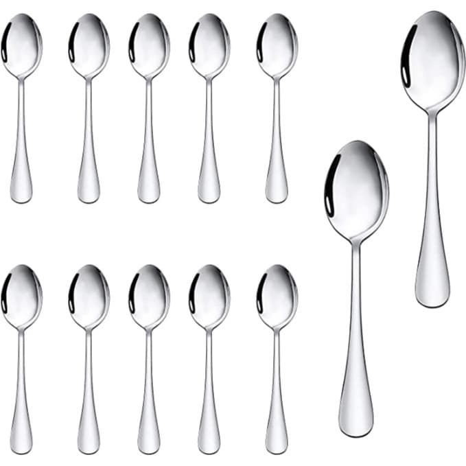 Kit C/24 Colher Sobremessa Inox,Colher De Sobremesa Aço Inox