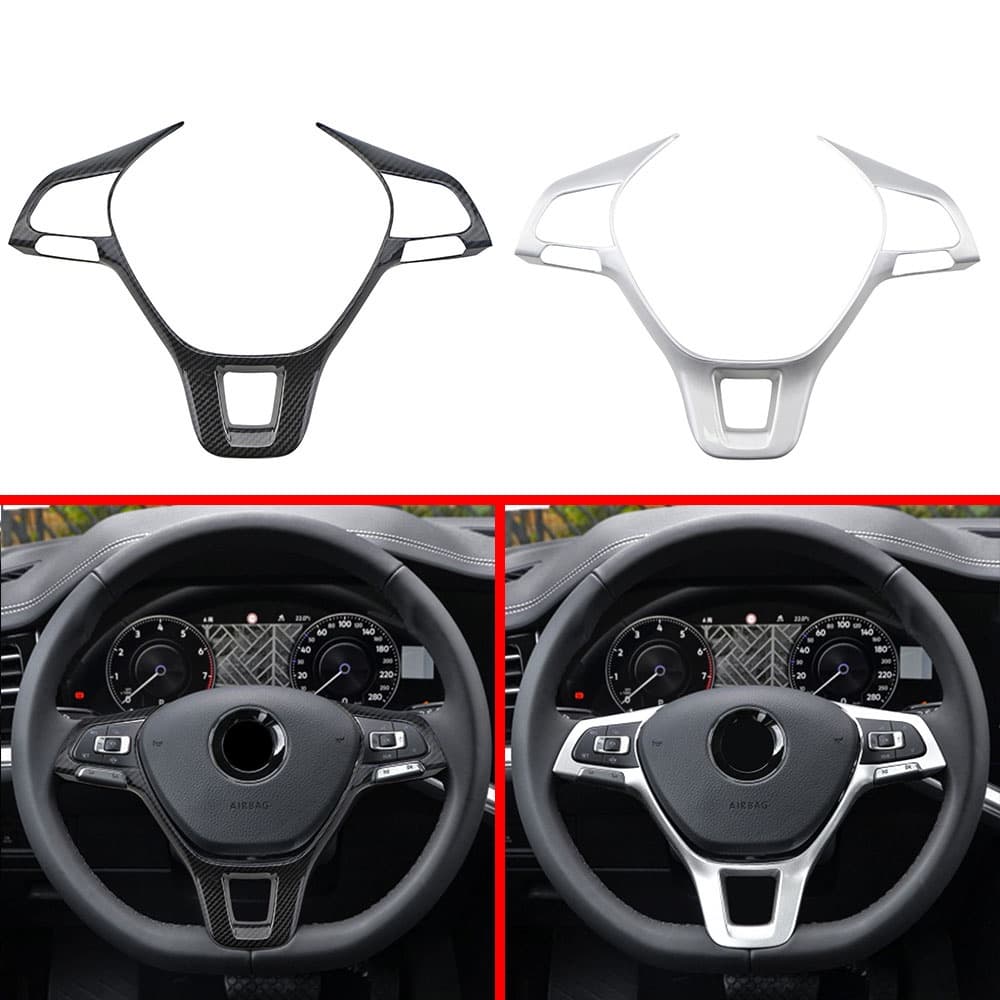 Para Volkswagen VW Golf 7 Polo T-Cross Roc Touran Tiguan MK2 Jetta Painel Do Volante Capa Guarnição