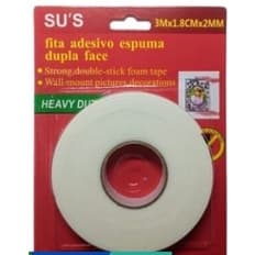 10 Fita Dupla Face De Espuma - 3m*1.8cm*2mm(fita Banana)