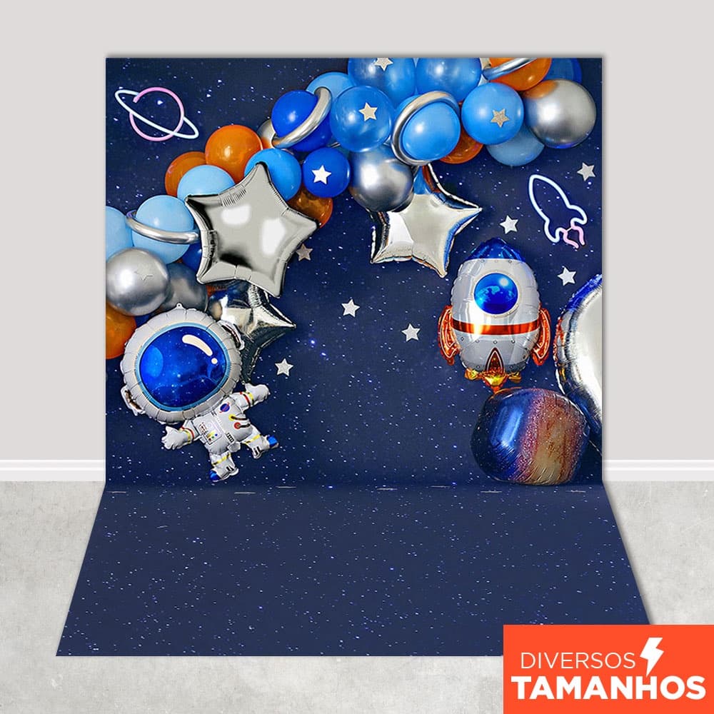 Fundo Fotográfico Dia das Crianças Cenário Astronauta Smash Painel Em Tecido Sublimado - FFC-790