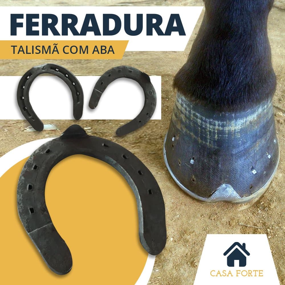 Ferradura Talismã Com Aba - Normal Guarda Casco. 01