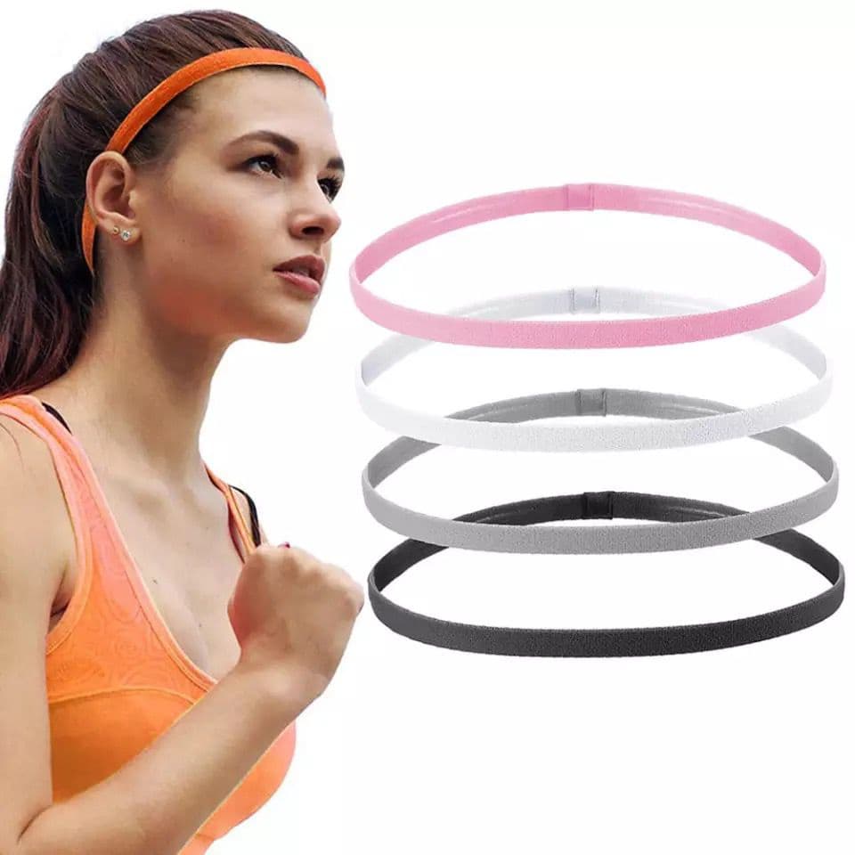 Kit 3 Elástico Faixa De Cabelo Fita Tiara Com Silicone Anti-deslizante Esporte Corrida Futebol Yoga