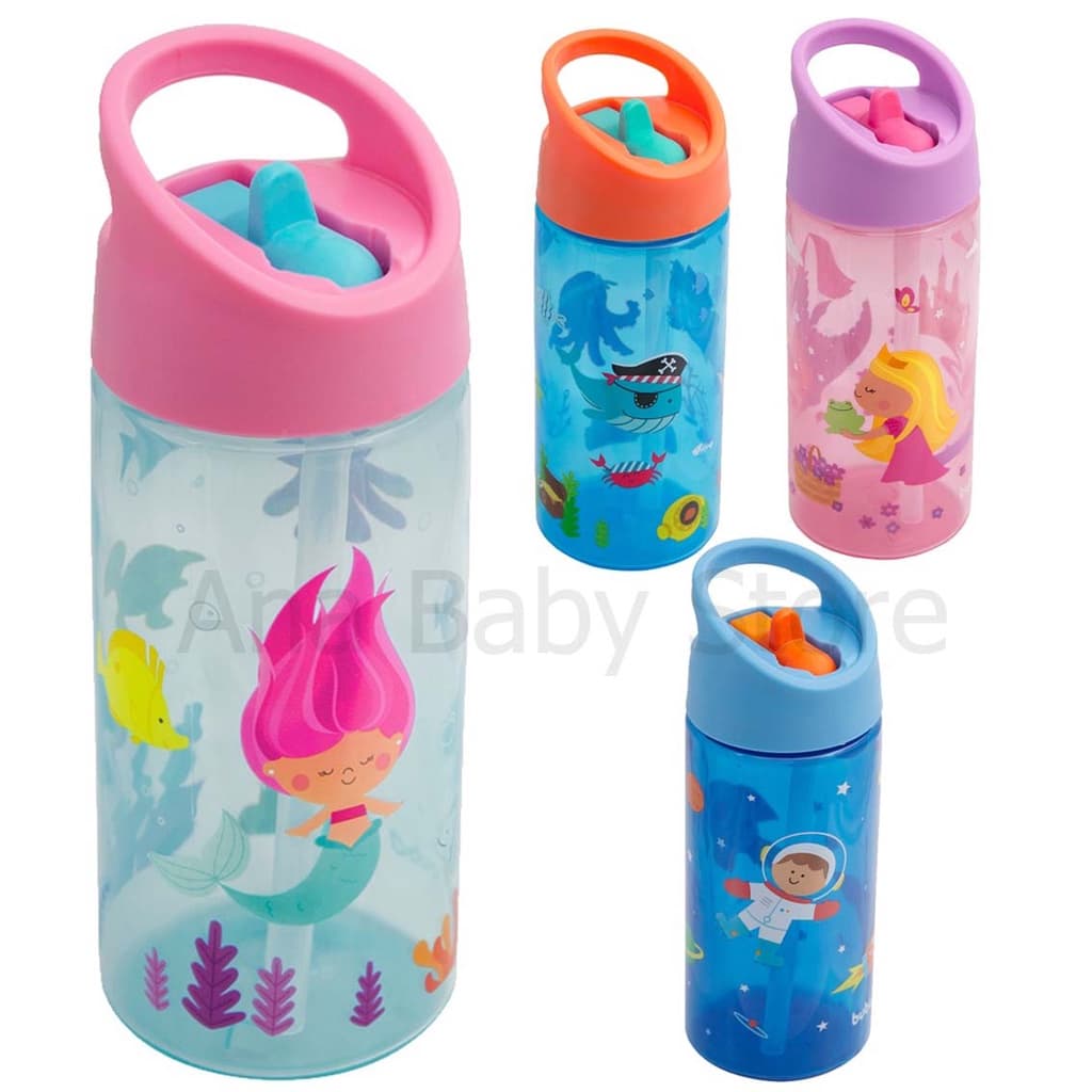 Garrafa Aventura 380ml Buba Canudo Retrátil Garrafinha buba de agua