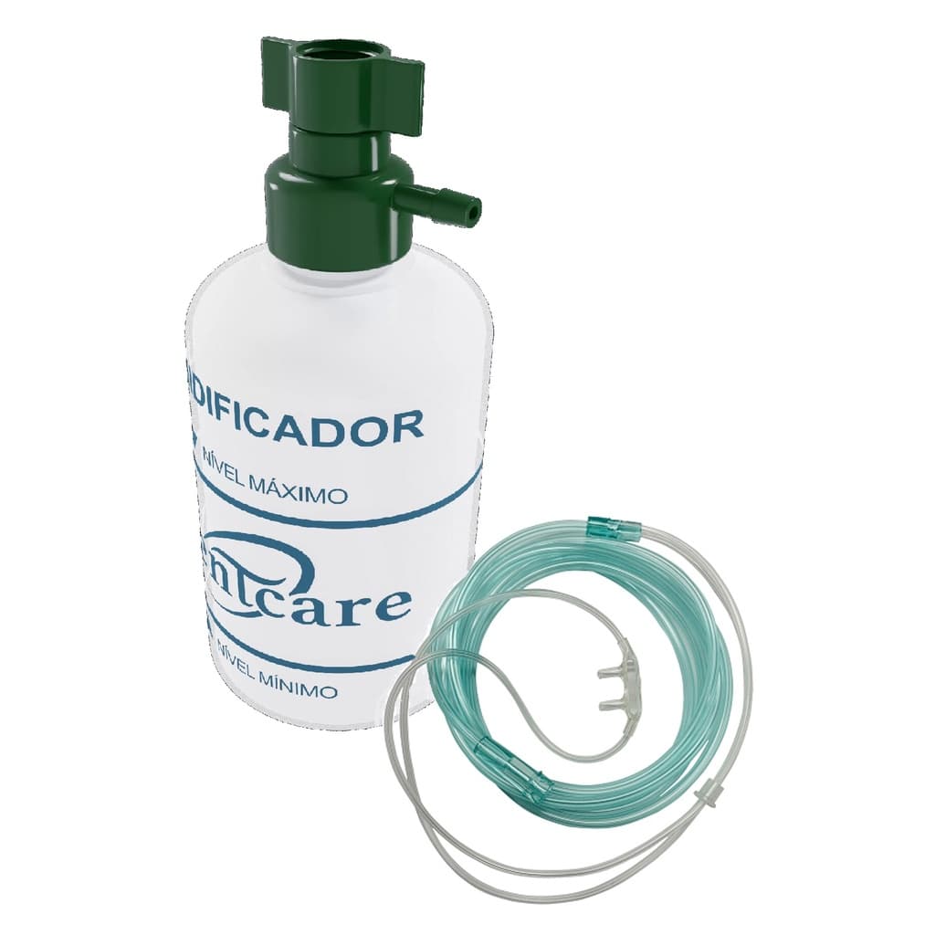 1 Copo Umidificador Oxigênio + 1 Cateter Nasal  Oxigenio Silicone Anvisa