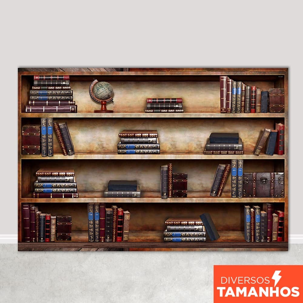 Fundo Fotográfico Livros Painel Em Tecido Sublimado - FFB-215