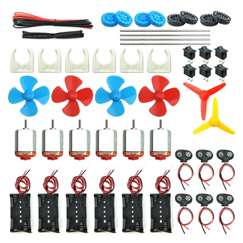Kit De Motores DC De 6 Conjuntos , Mini Motor Elétrico De Hobby 3V-12V 25000 RPM Magnético Forte Com Hélice De Eixo , 2 