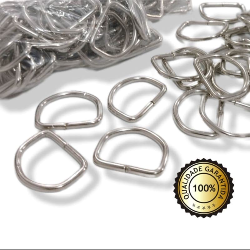 Meia Argola 25mm sem solda com 25 unidades