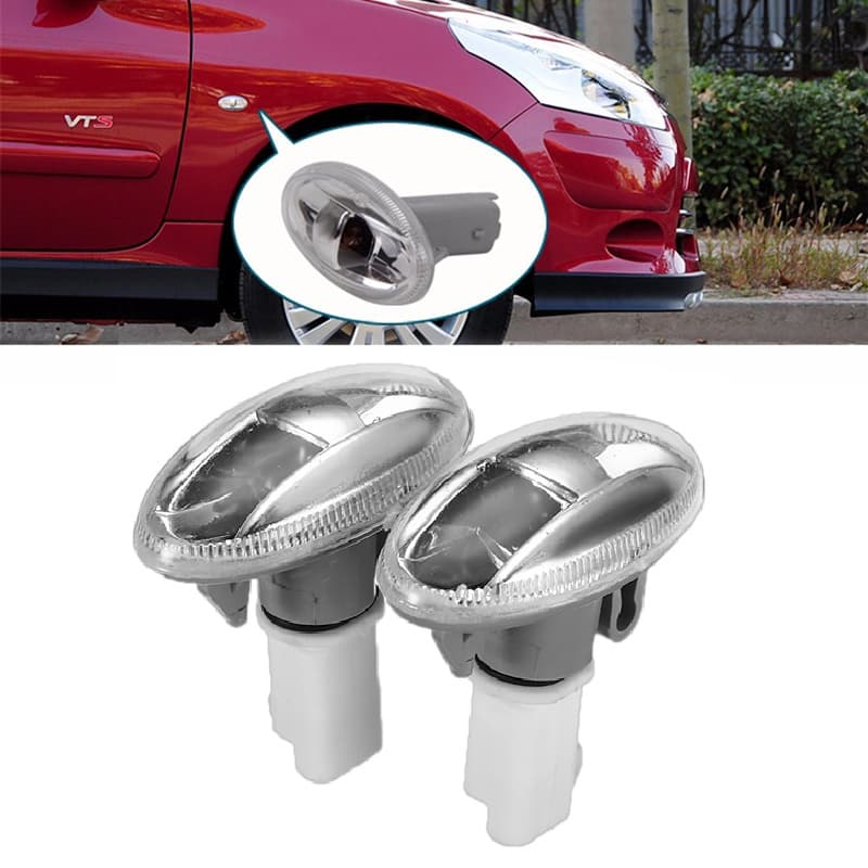 2Pcs Indicador Luminoso De Direção Lateral Do Carro Para Peugeot 108 107 407 206 6325G3 Citreon C1 C2 C3 Picasso