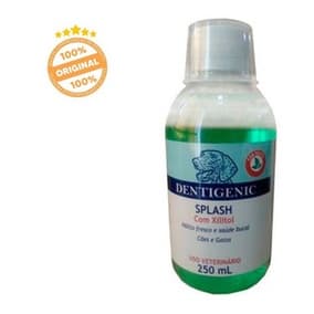Solução Limpeza Bucal Dentigenic Splash com Xilitol Gatos e Cachorros 250ml