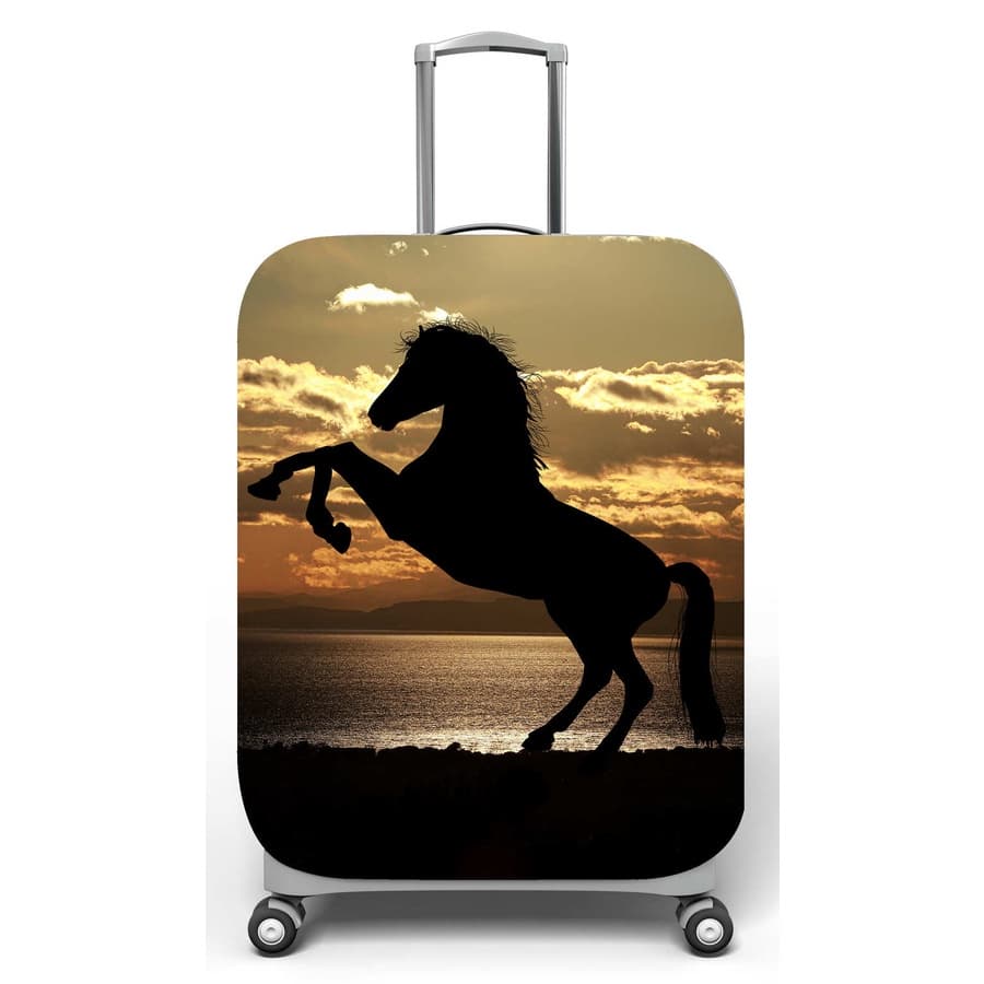 Capa para mala de viagem P, M, G, medidas max C48x A75 x P29cm Cavalo