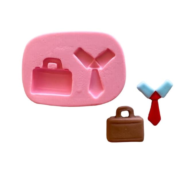 MOLDE DE SILICONE PODEROSO CHEFINHO GRAVATA E MALETA