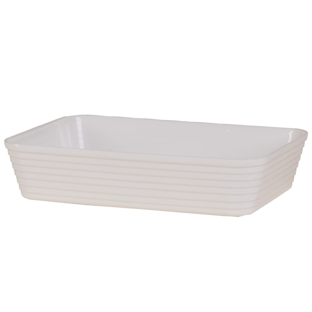 Travessa Retangular Com Friso LE CHEF 33x23x6Cm Branca 1824	 PARAMOUNT
