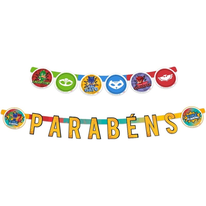 Faixa Parabéns Pj Masks - Regina