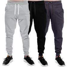 kit 3 calça moletom masculina pelúciada jogger academia calça inverno