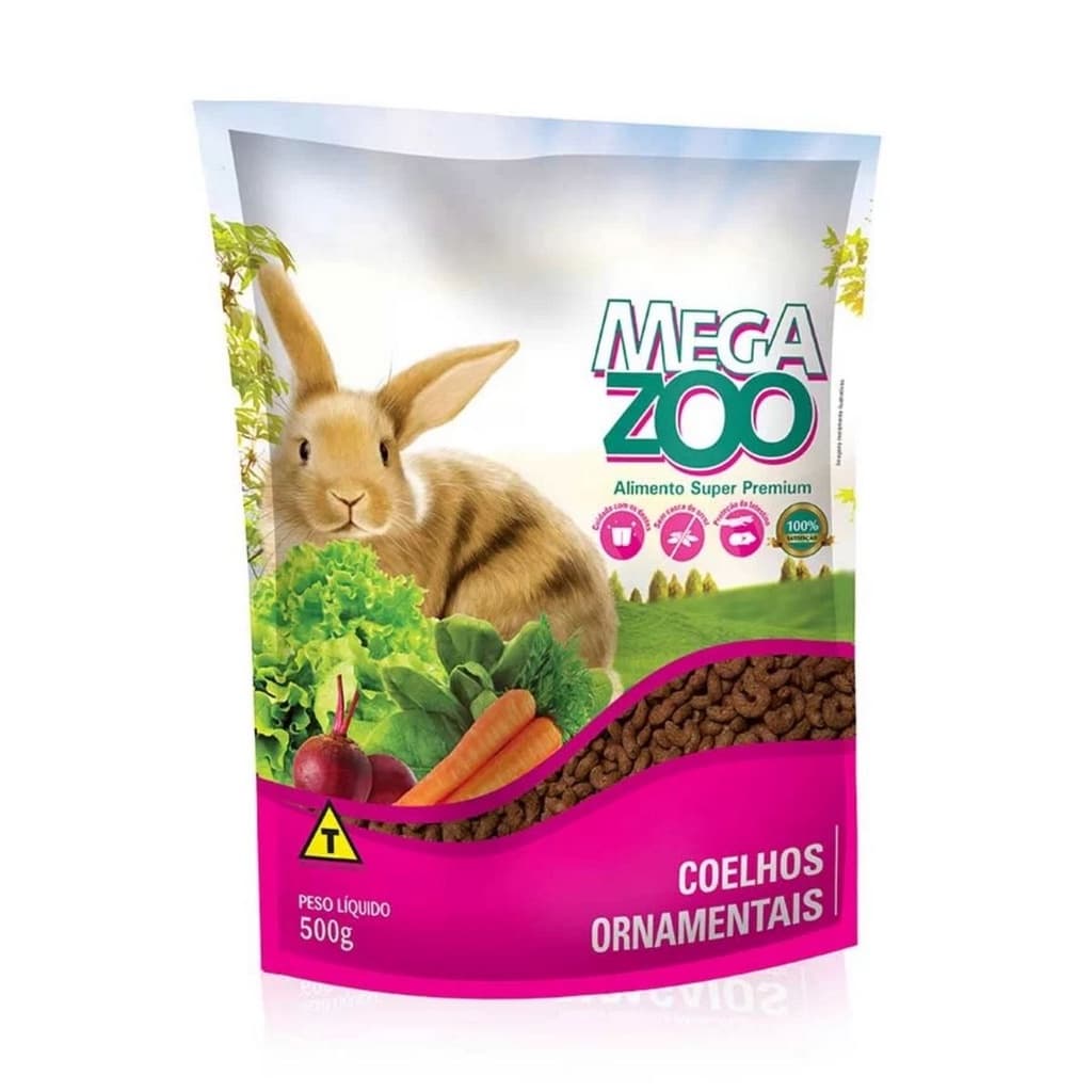 Alimento P/ Coelhos Ornamentais 500g - Megazoo