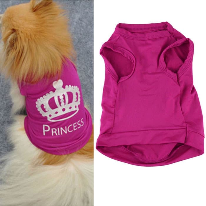 『 27Pets 』 XS-L Colete Coroa Roupas Para Cães De Estimação Fofos