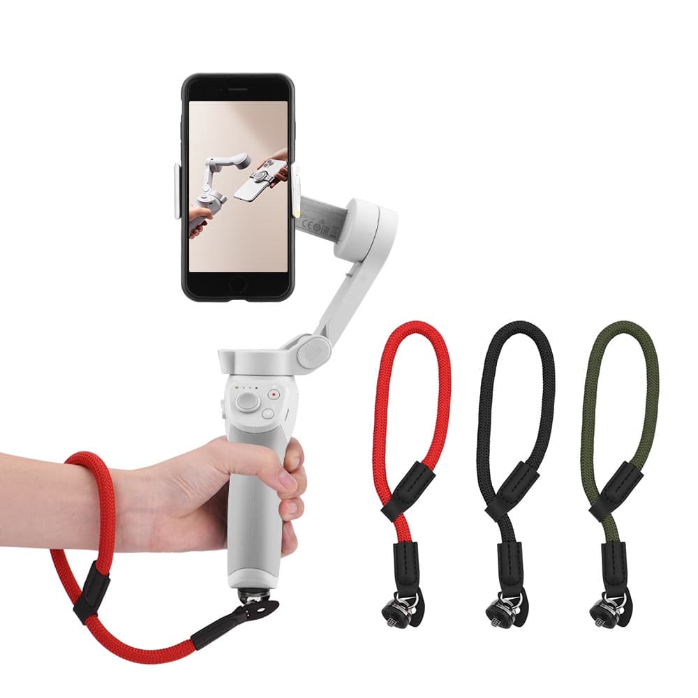 Cordão De Segurança De Nylon Com Pulseira De Parafuso De 1/4 De Polegada Para DJI OM 4 OM5 om6 Osmo Mobile 3 Acessórios Estabilizador De Suspensão Cardan