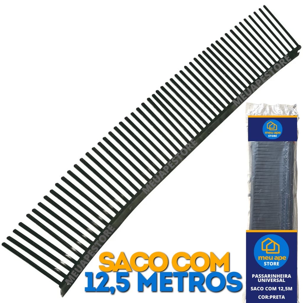Tela Passarinheira Universal Fardo 12,5Metros Preta