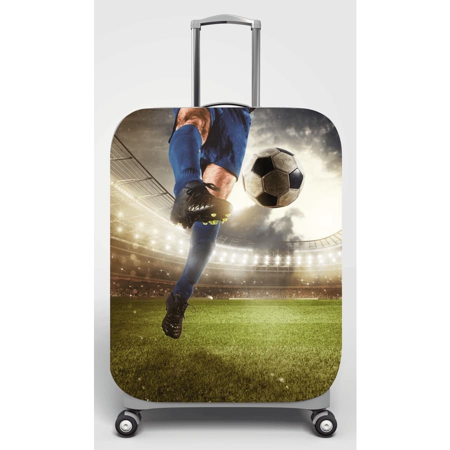 Capa para mala de viagem P Onboard, medidas max C35x A55 x P23cm Jogador Azul Copa do Mundo