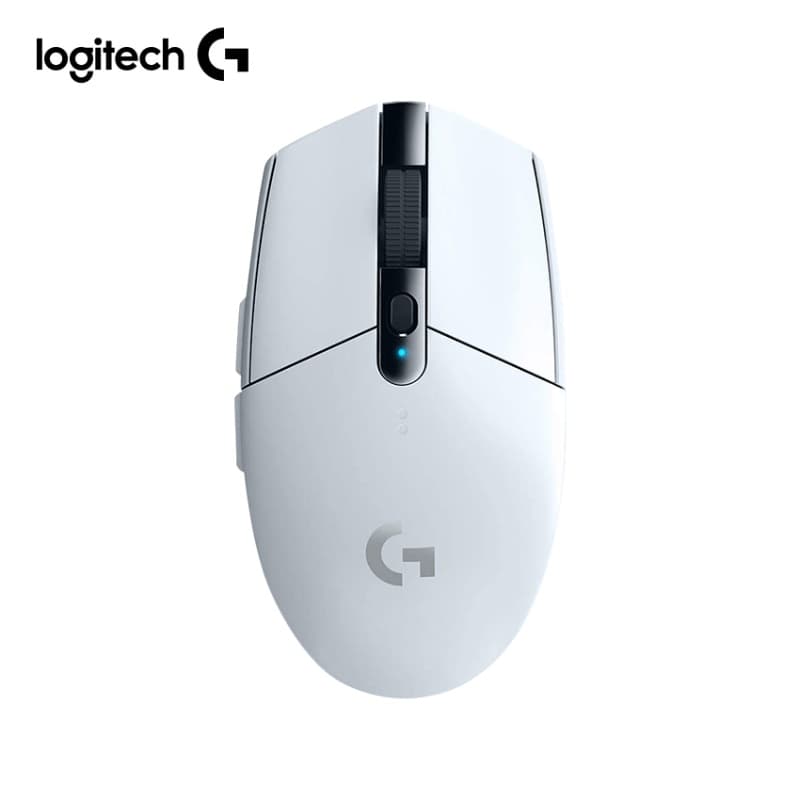 Rato Para Jogos Sem Fio Logitech G304 LIGHTSPEED , Sensor Hero 12K , 12.000 DPI , 6 Botões Programáveis , 250h Vida Da Bateria-Branco