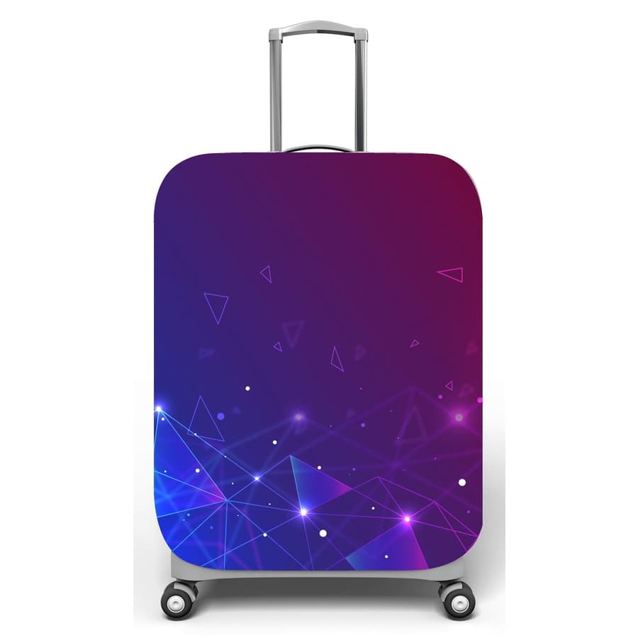 Capa para mala de viagem P, M, G medidas max C40x A59 x P27cm Neon Geometrico
