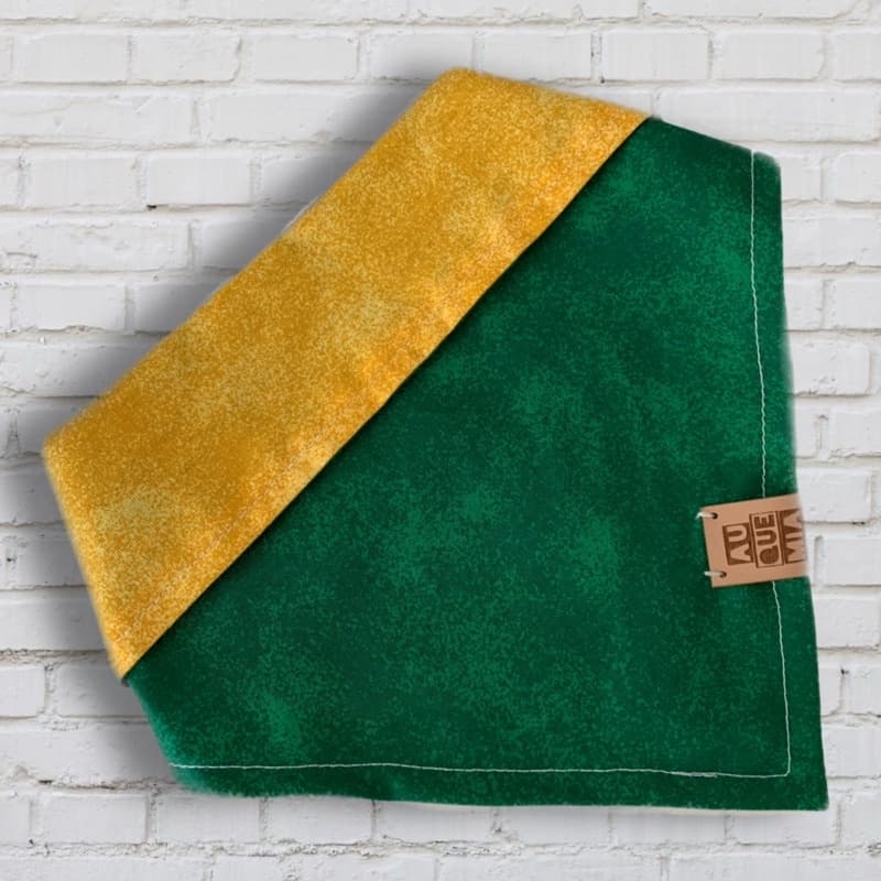 Bandana Pet Dupla Face Fechamento com Botão de Pressão -Estampa Copa do Mundo 🇧🇷