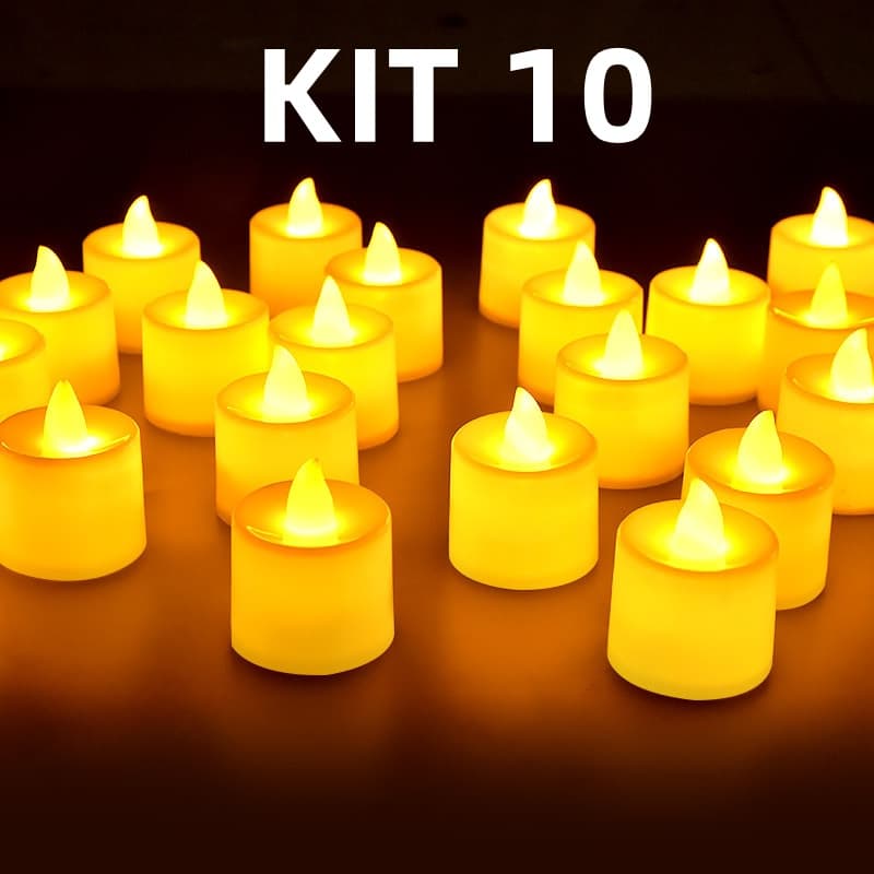 10 Velas De Led Decorativa Para Ornamentação De Festas e Qualquer Tipo De Eventos e Decoração De Casa