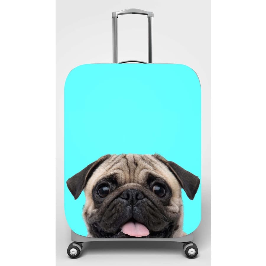 Capa para mala de viagem P, M, G medidas max C40x A59 x P27cm Cachorro Pug
