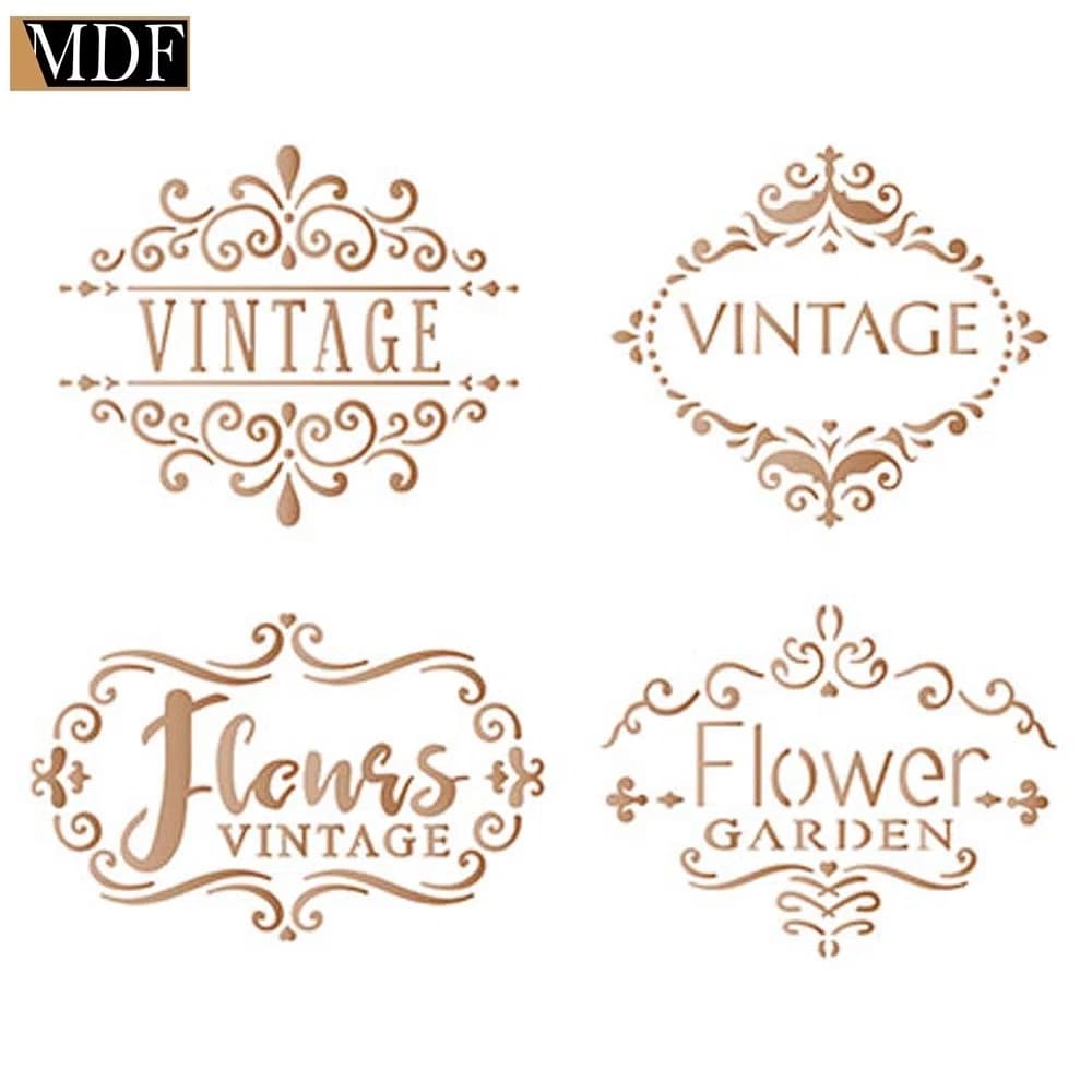 Stencil Pintura Elos Vintage Stm-624 21,1x17,2 Litoarte