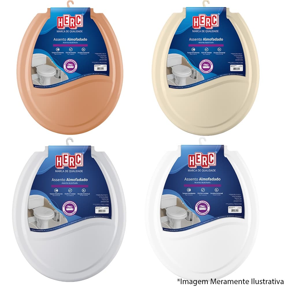 Assento Sanitário Almofadado Encaixe Universal Herc