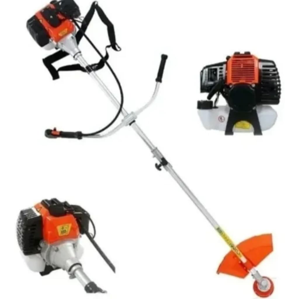 Roçadeira Multifuncional Profissional À Gasolina 75Cc corta grama com disco e nylon
