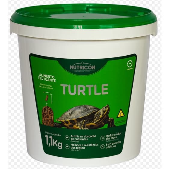Ração Repteis/tartaruga Aquáticas Turtle 1,1kg - Nutricon