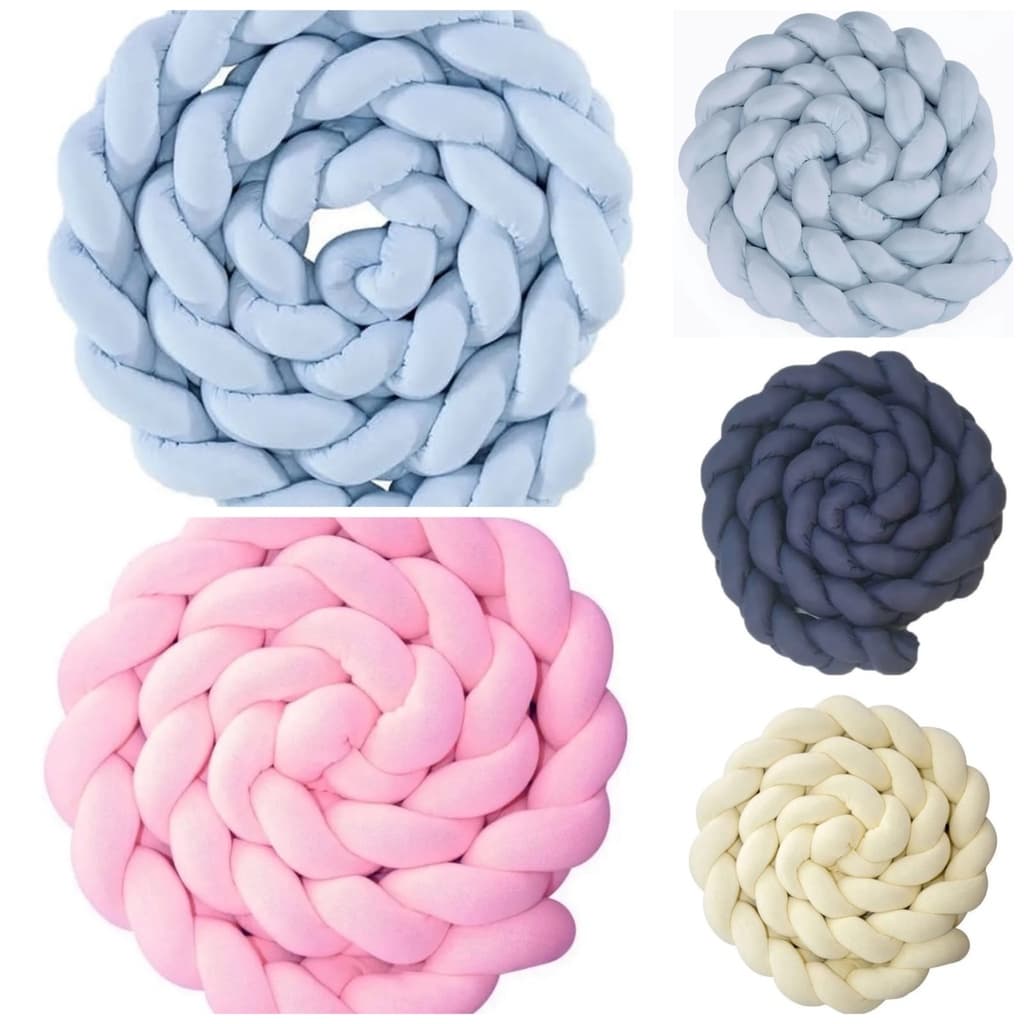 Trança Protetor Berço Cama Montessoariana 4 Metros Nacional 100% Algodão