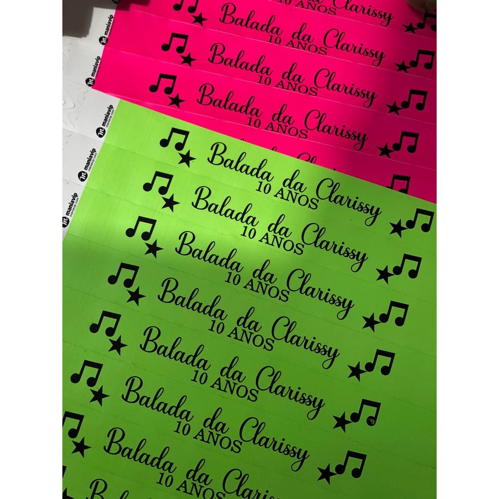 Kit 1.000 Pulseiras de Identificação Personalizadas.