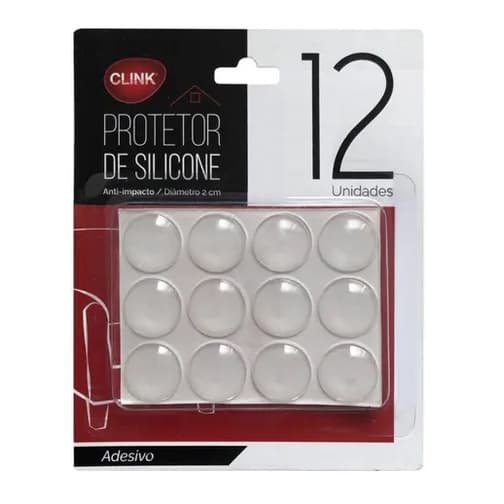 Protetor Adesivo Silicone Anti Impacto Redondo 20 Unidades