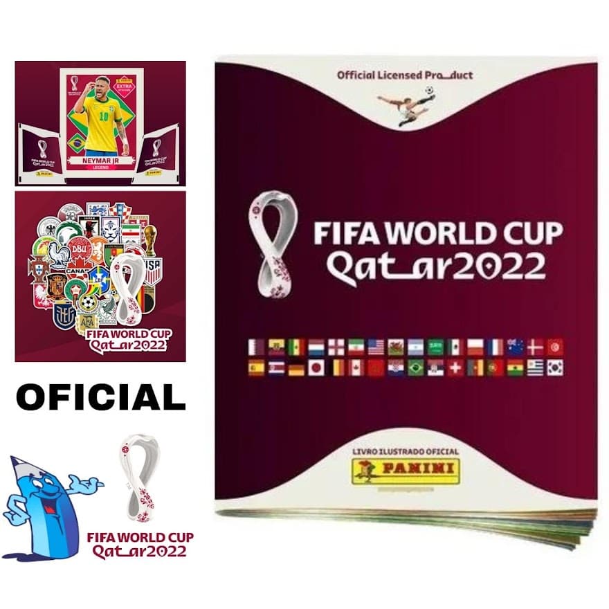 ALBUM COPA DO MUNDO 2022 QATAR LIVRO ILUSTRADO OFICIAL PANINI CAPA FLEX