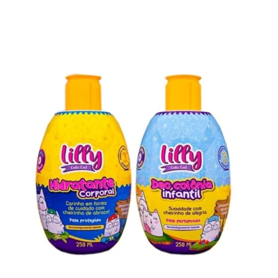 Kit Hidratante Corporal + Deo Colônia Infantil Lilly Cute Cat