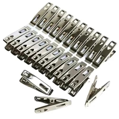 Kit Prendedor Pregador De Roupas E Embalagens em Aço Inox Resistente