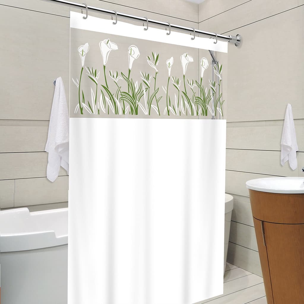 Cortina Box com Visor Copo de Leite Para Banheiro Anti Mofo Resistente Alta Qualidade 100% PVC Várias Cores - Envio Imediato