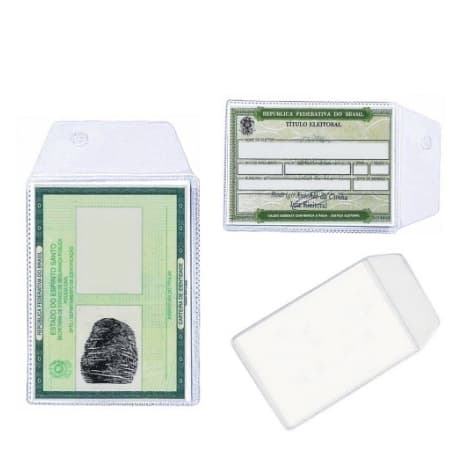 Kit Com 3 Unidade Protetor de RG /Documentos De Identidade Com transparente plástico