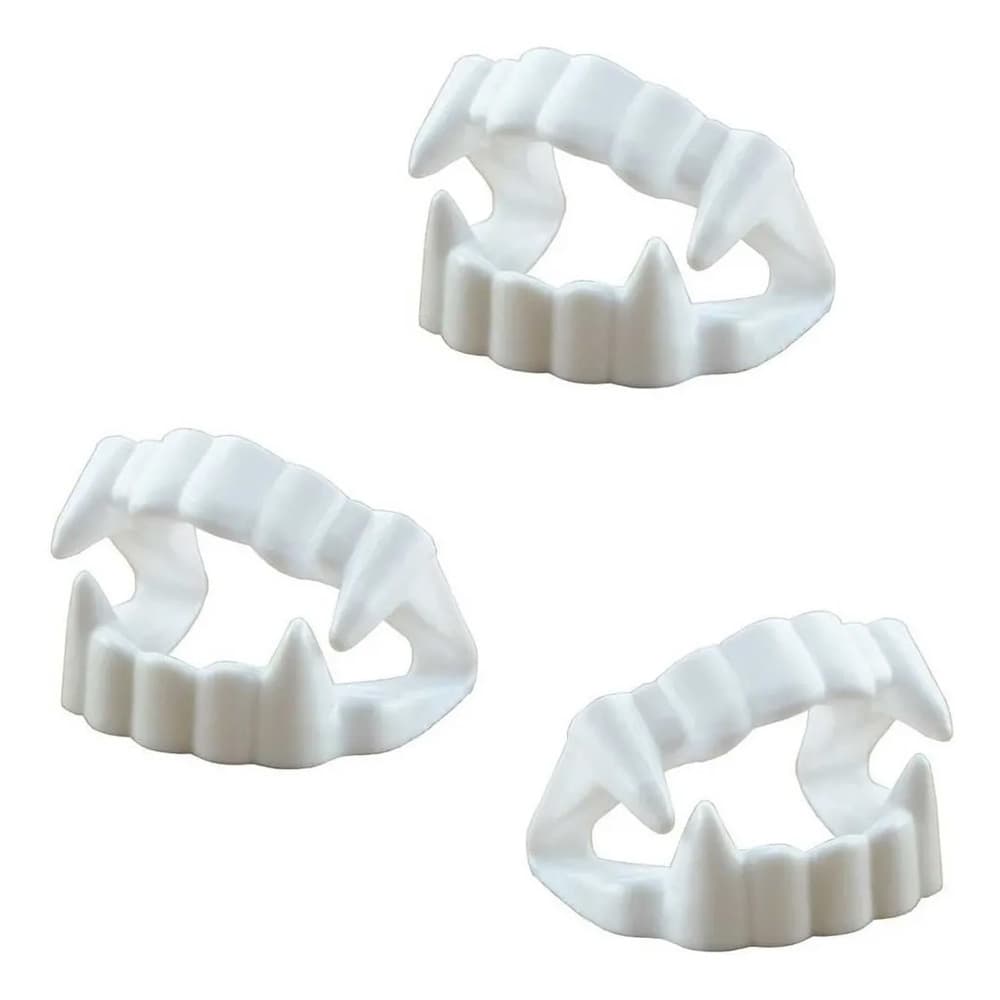 Dentadura Halloween Dentes Vampiro 12 Unidades Lembrancinha Festa Hotel Transilvânia Halloween