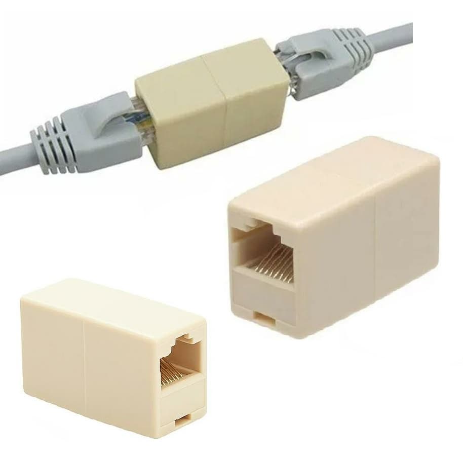 Emenda RJ11x RJ11 ou RJ45 x RJ45 Fêmea x Fêmea 1 ou 3 Unidades