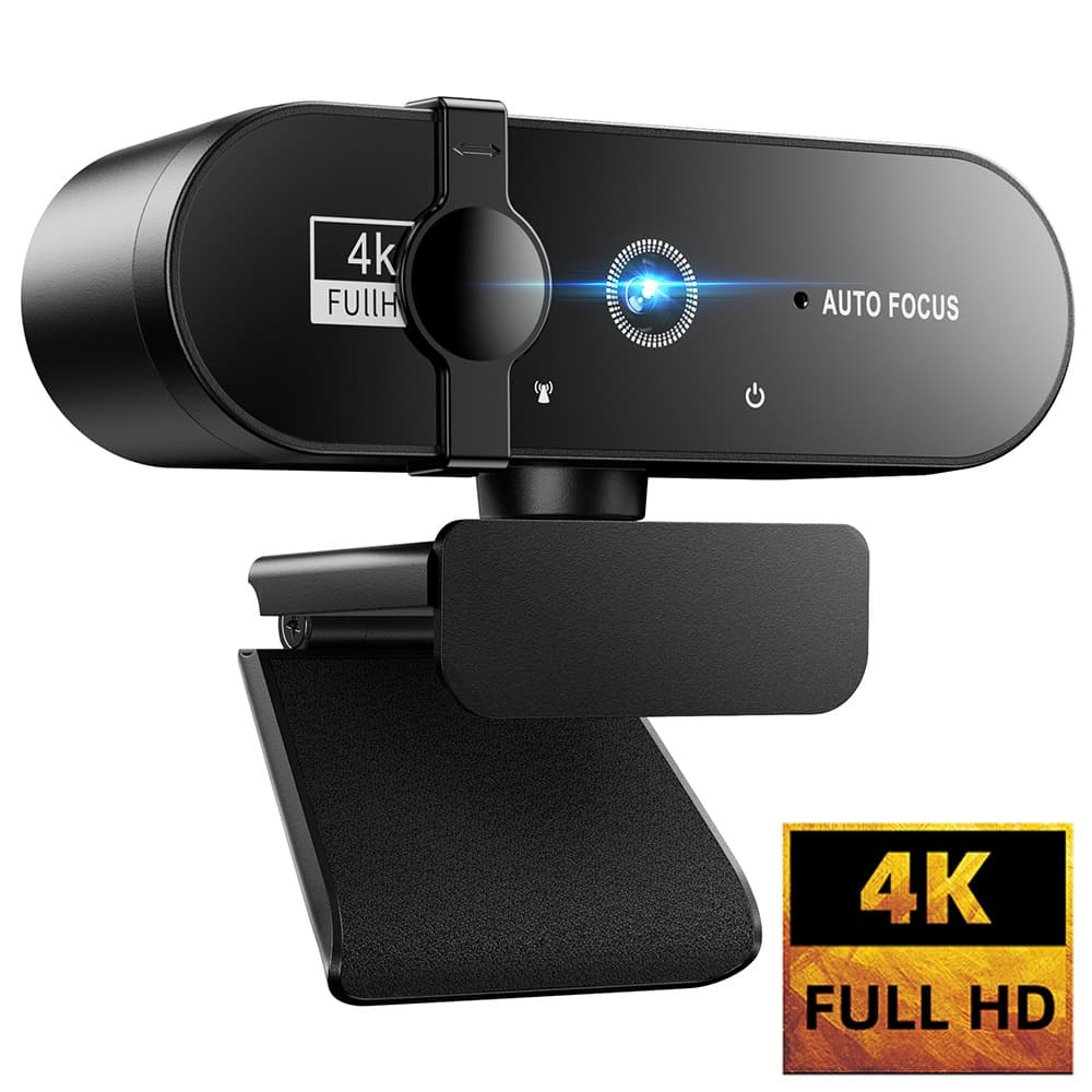 Mini webcam 4K 1080P , full HD Com Microfone , Foco Automático , Adequado Para PC , laptop , Câmera online