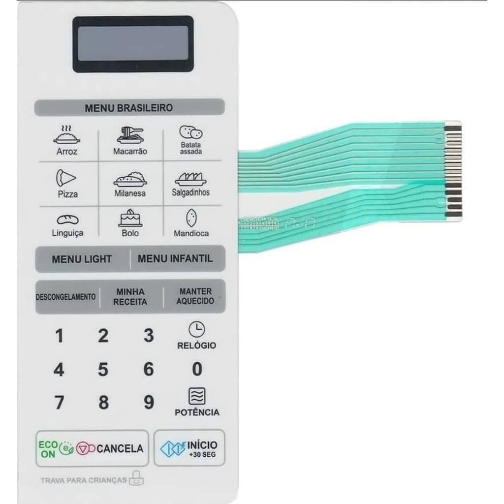 Membrana Teclado Microondas Compativel LG MS3048G MS3058G MS3042G