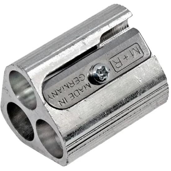 Apontador De Lápis Profissional M+R 3 Três Furos Função Tripla