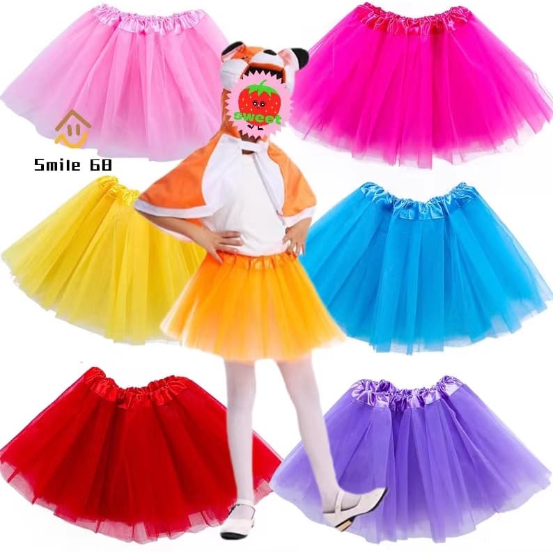 Saia Tutu Tule Infantil Bebê E Adulto Lisa Colorida 30cm E 40cm Festa Fantasia Cosplay