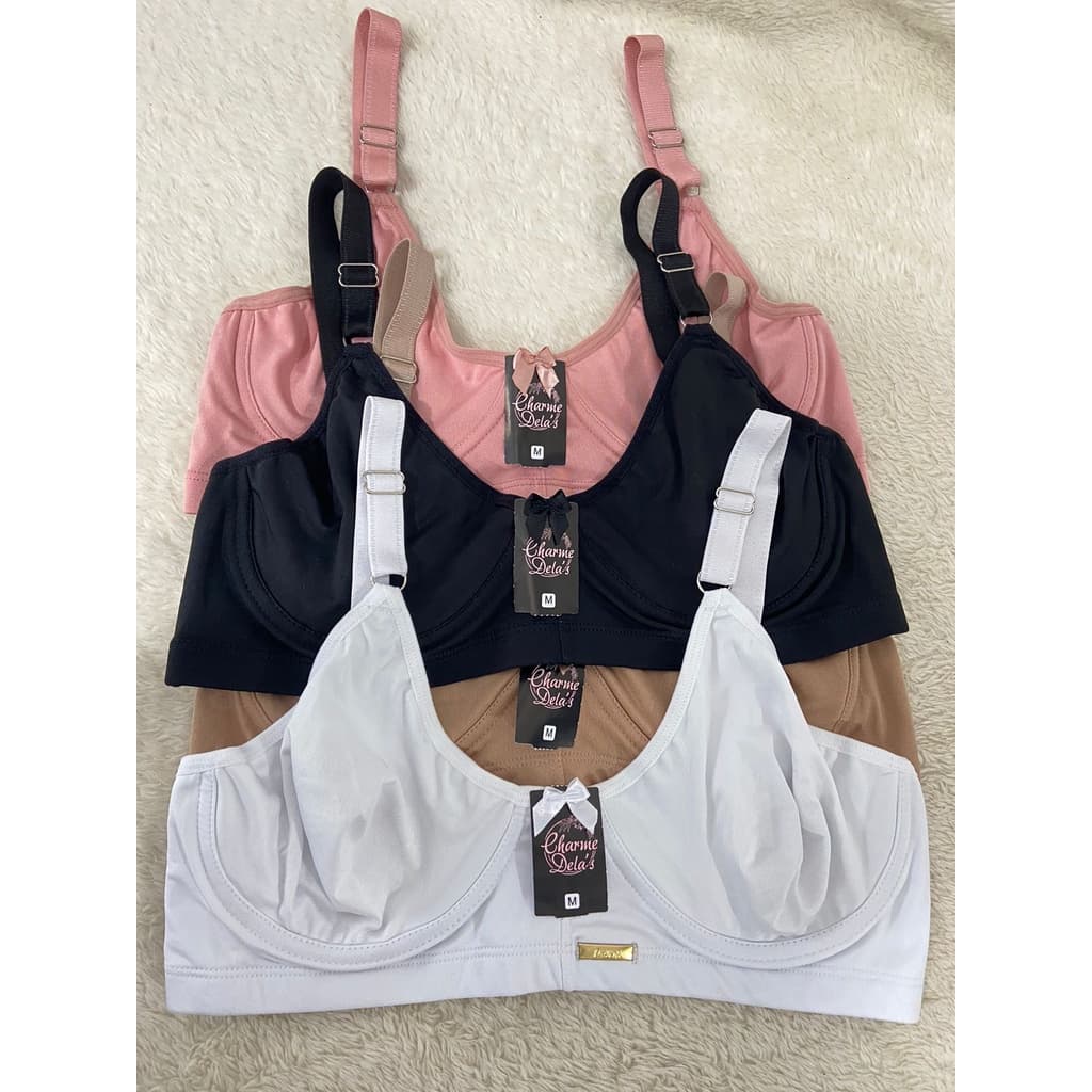 Kit 4 Sutiã De Sustentação Com Aro Sem Bojo Poliamida Com Regulagem J