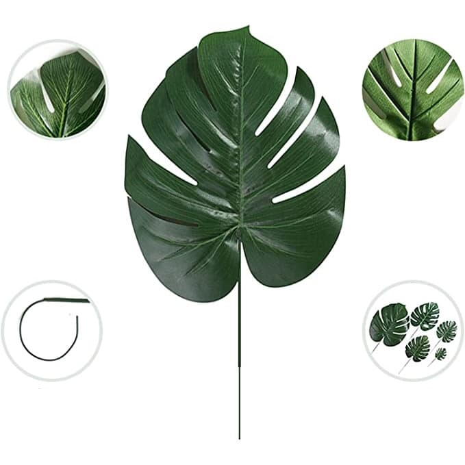 Kit C/20 Folhas Costela De Adão Planta Artificial Decoração,Folhagem Artificial