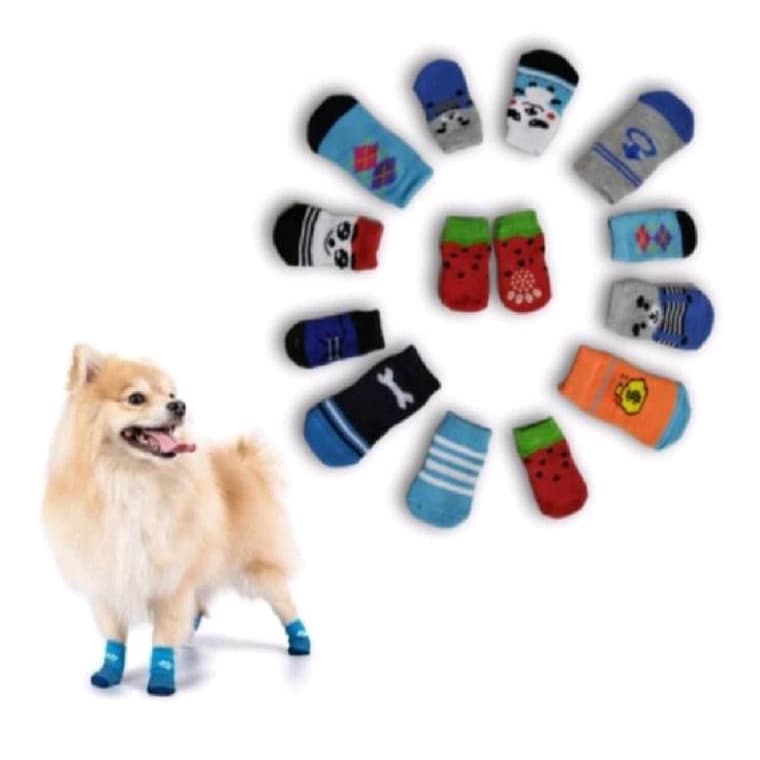 Meias Pet Antiderrapante Para Cachorro Gatos Tamanhos P