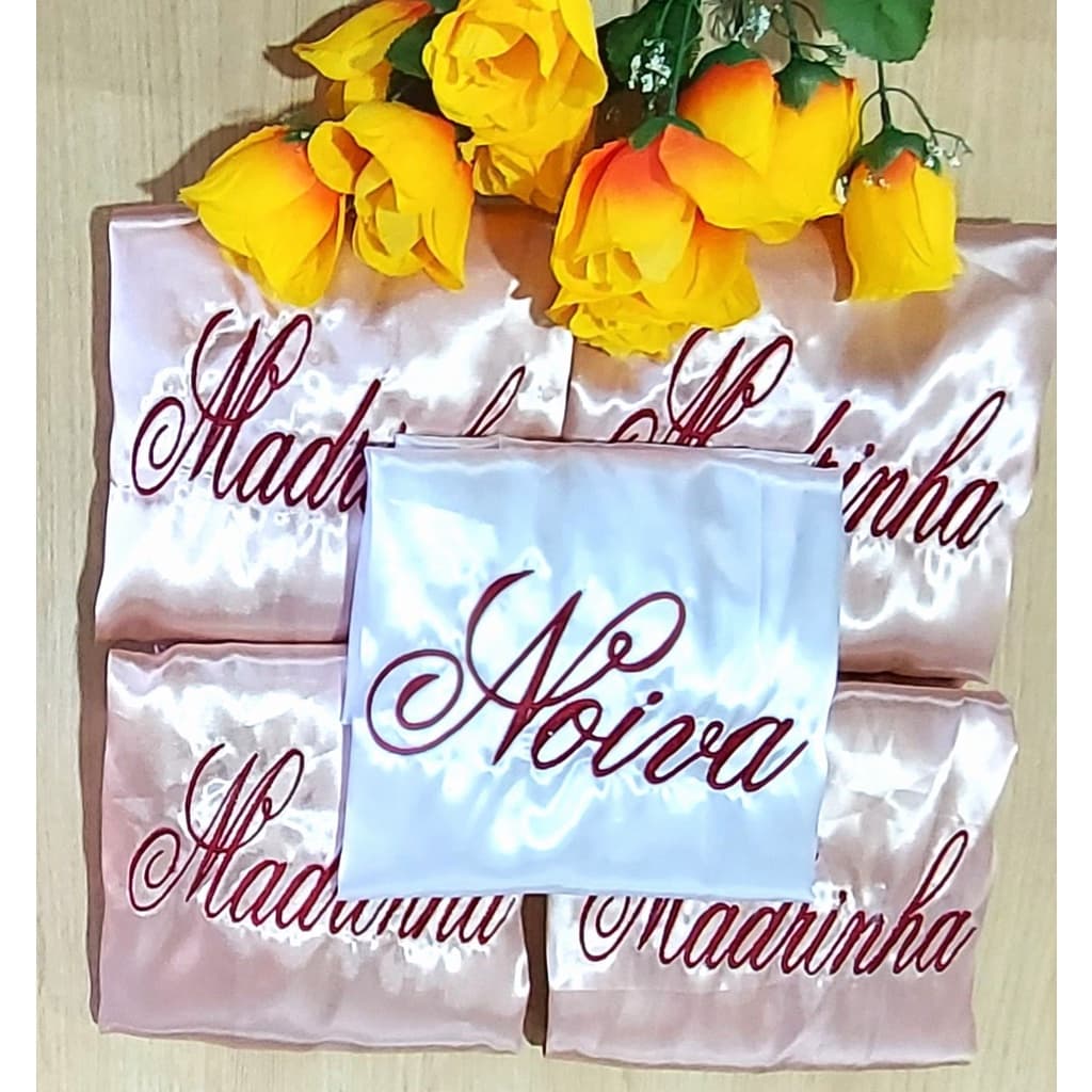 Robe Hobby Bordado Noiva Madrinhas Casamento